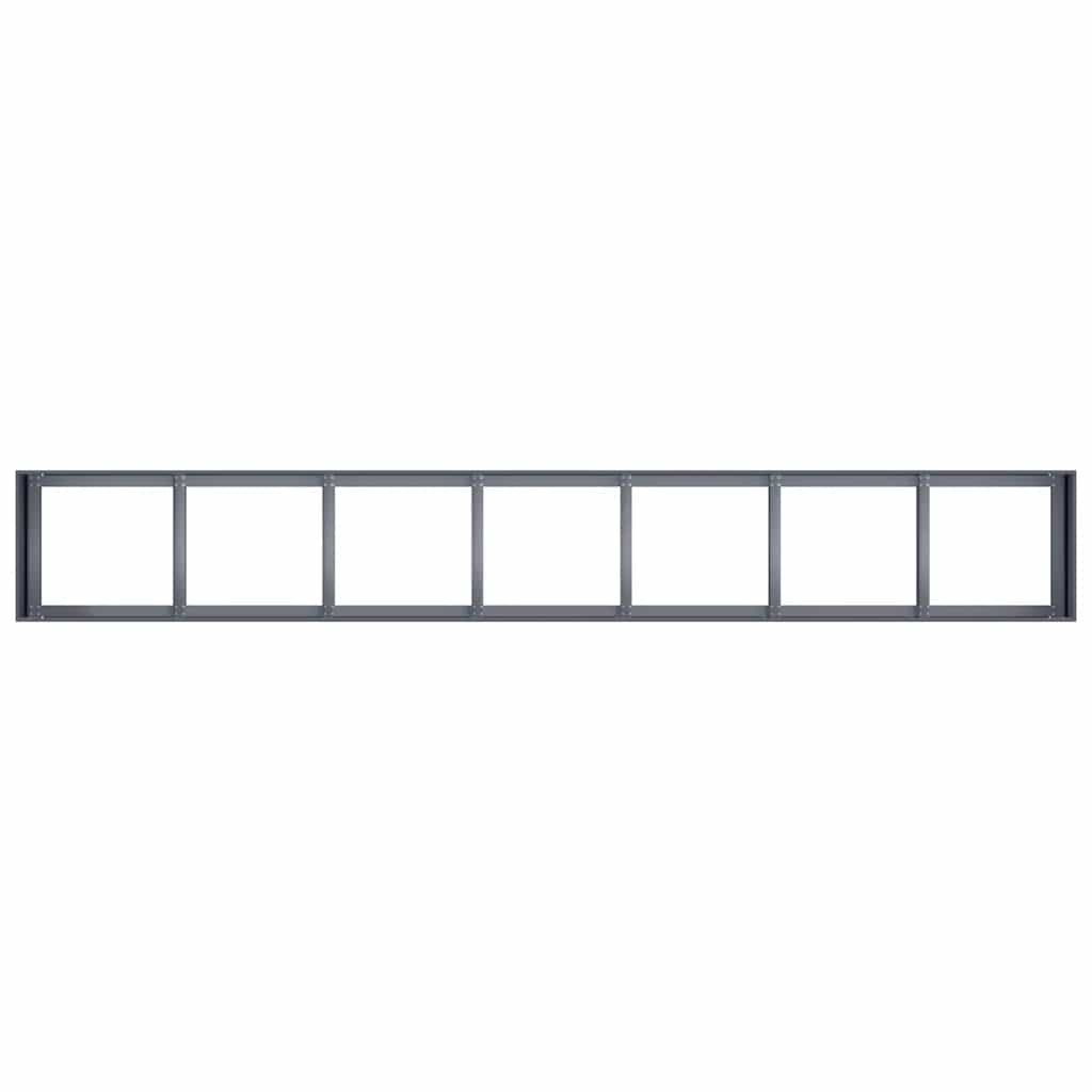 Fioriera Antracite 280x40x40 cm in Acciaio Laminato a Freddo - homemem39