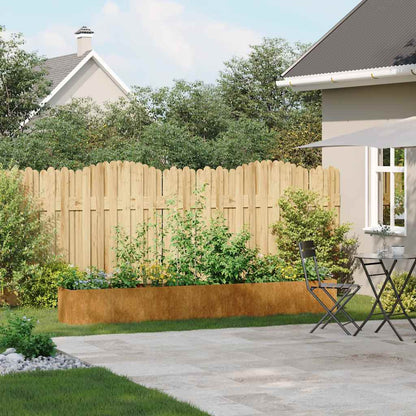 Fioriera Arrugginita 280x40x40 cm in Acciaio Corten