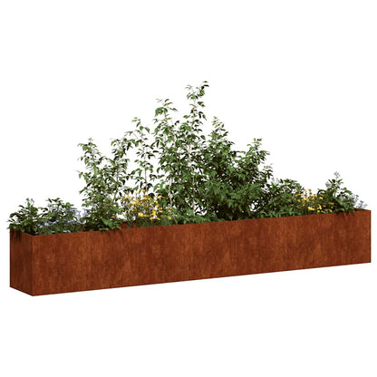 Fioriera Arrugginita 280x40x40 cm in Acciaio Corten - homemem39