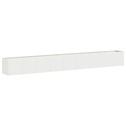 Fioriera Bianca 360x40x40 cm in Acciaio Laminato a Freddo