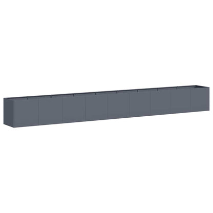 Fioriera Antracite 360x40x40 cm in Acciaio Laminato a Freddo