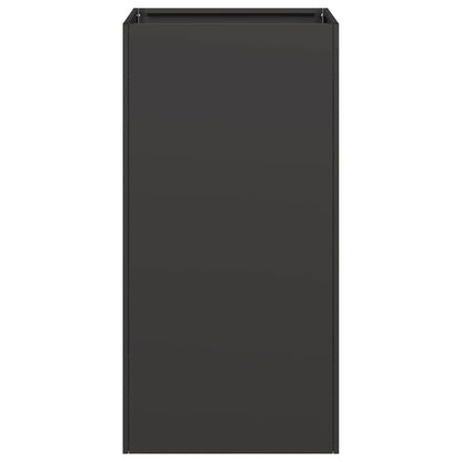 Fioriera Nera 40x40x80 cm in Acciaio Laminato a Freddo