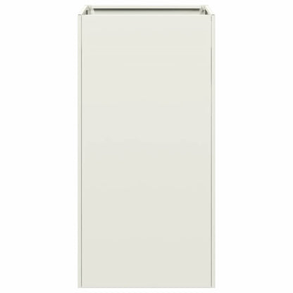 Fioriera Bianca 40x40x80 cm in Acciaio Laminato a Freddo
