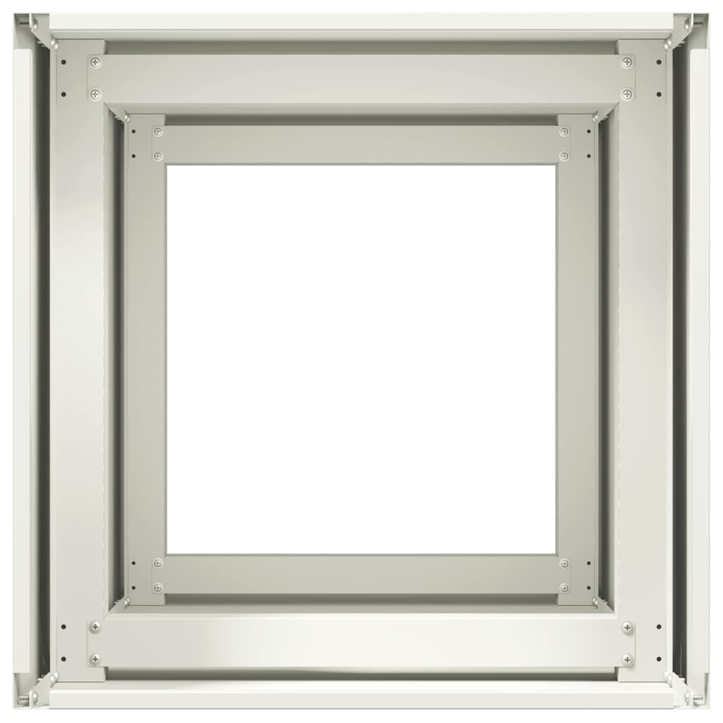 Fioriera Bianca 40x40x80 cm in Acciaio Laminato a Freddo