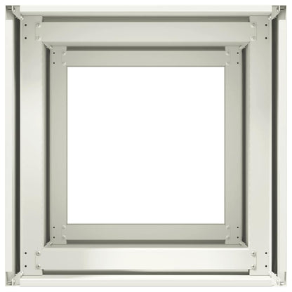 Fioriera Bianca 40x40x80 cm in Acciaio Laminato a Freddo