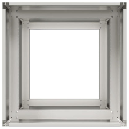 Fioriera 40x40x80 cm in Acciaio Inox