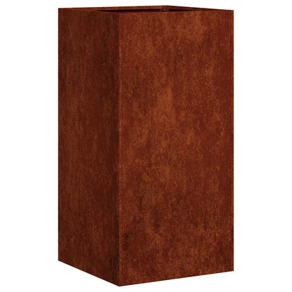 Fioriera Arrugginita 40x40x80 cm in Acciaio Corten