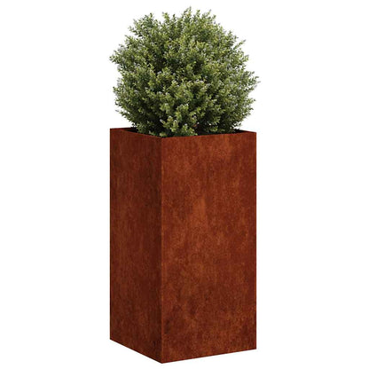 Fioriera Arrugginita 40x40x80 cm in Acciaio Corten
