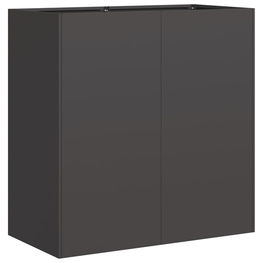 Fioriera Nera 80x40x80 cm in Acciaio Laminato a Freddo - homemem39