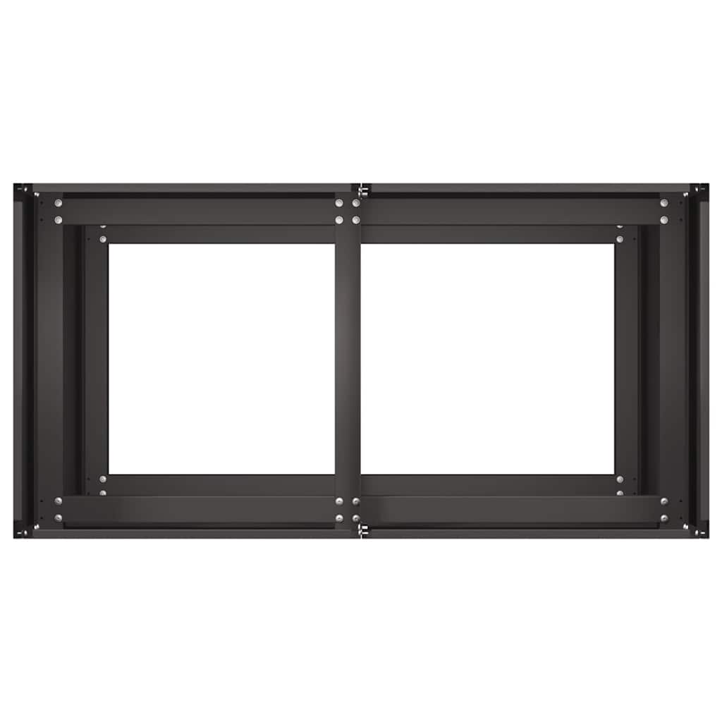 Fioriera Nera 80x40x80 cm in Acciaio Laminato a Freddo - homemem39