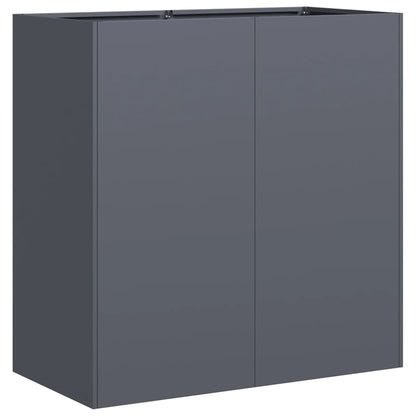 Fioriera Antracite 80x40x80 cm in Acciaio Laminato a Freddo