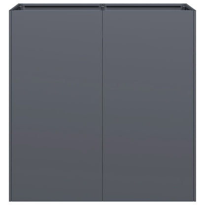 Fioriera Antracite 80x40x80 cm in Acciaio Laminato a Freddo