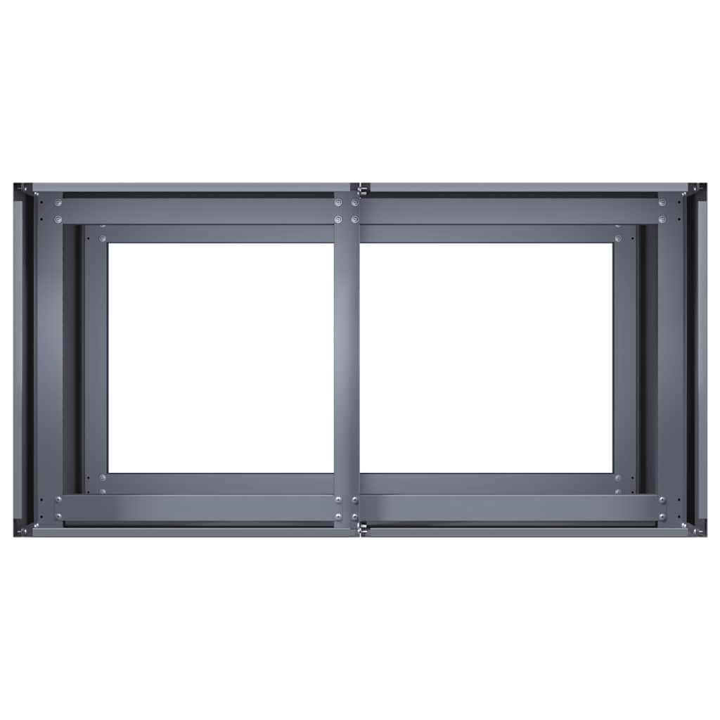 Fioriera Antracite 80x40x80 cm in Acciaio Laminato a Freddo