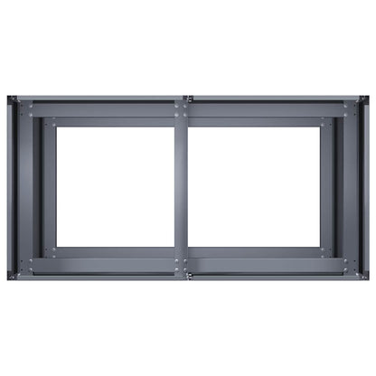 Fioriera Antracite 80x40x80 cm in Acciaio Laminato a Freddo