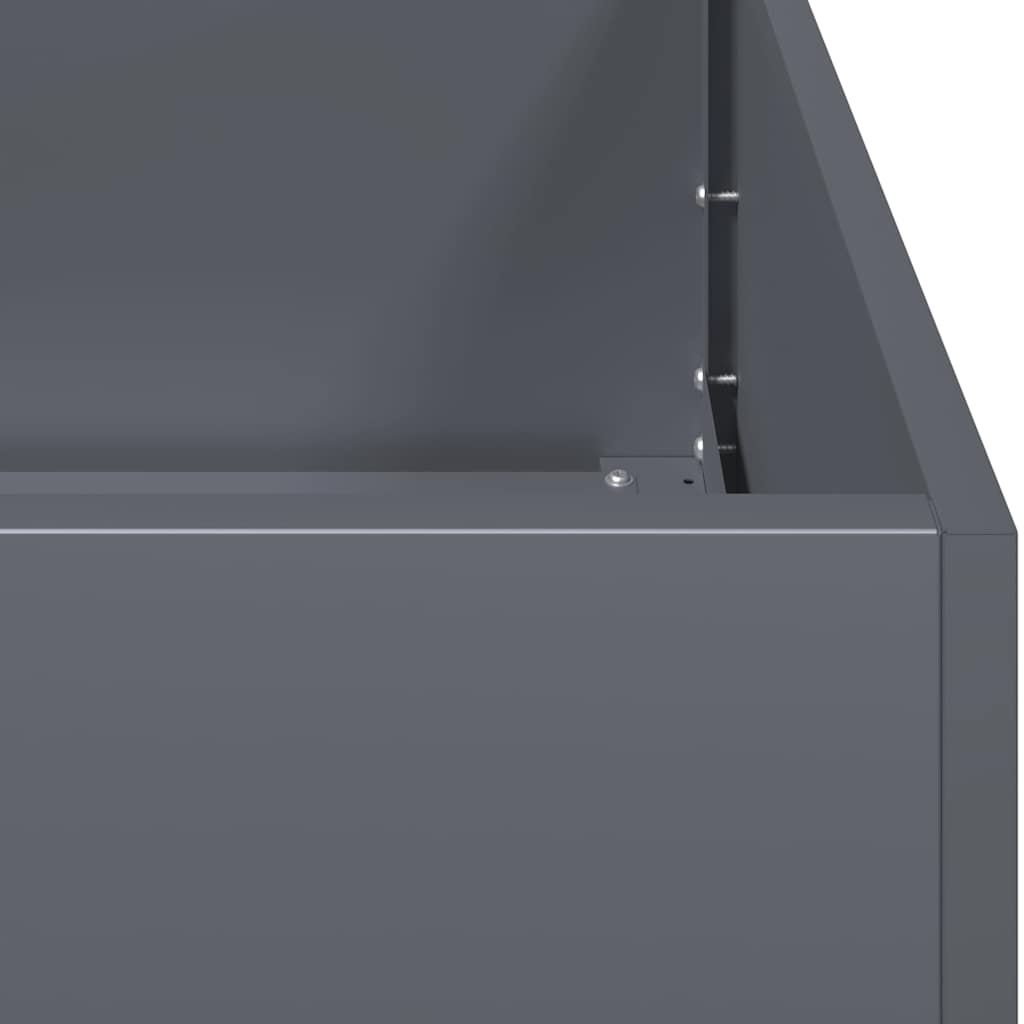 Fioriera Antracite 80x40x80 cm in Acciaio Laminato a Freddo