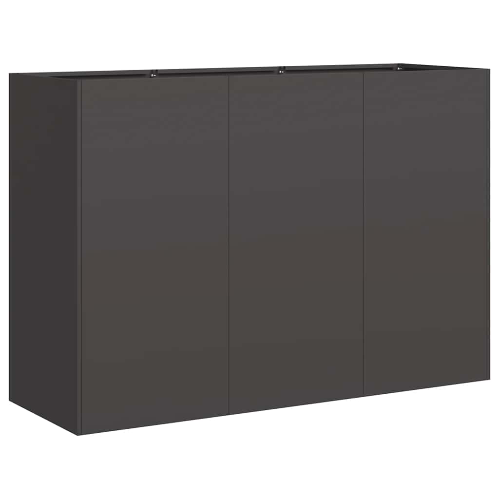Fioriera Nera 120x40x80 cm in Acciaio Laminato a Freddo