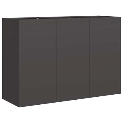 Fioriera Nera 120x40x80 cm in Acciaio Laminato a Freddo