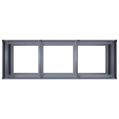 Fioriera Antracite 120x40x80 cm in Acciaio Laminato a Freddo