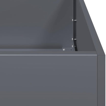 Fioriera Antracite 120x40x80 cm in Acciaio Laminato a Freddo - homemem39