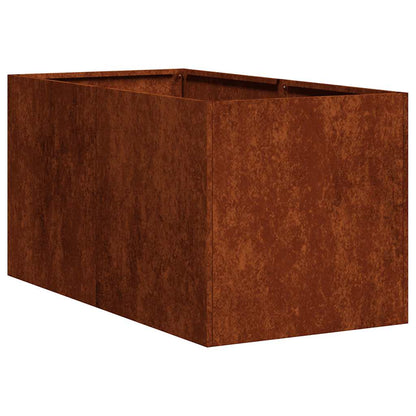 Fioriera Arrugginita 40x80x40 cm in Acciaio Corten