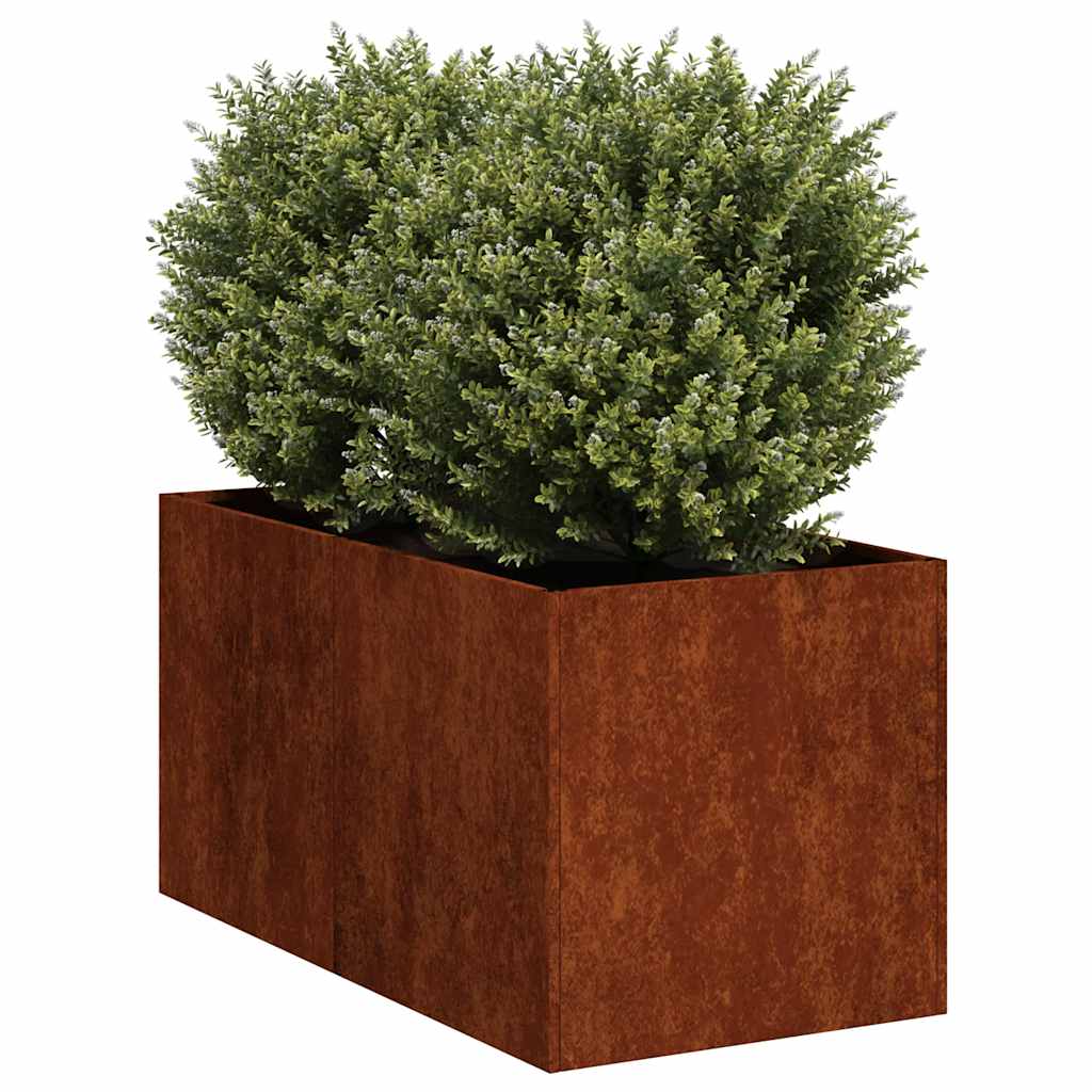 Fioriera Arrugginita 40x80x40 cm in Acciaio Corten