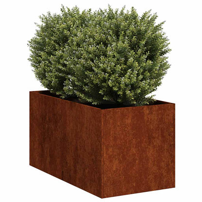 Fioriera Arrugginita 40x80x40 cm in Acciaio Corten