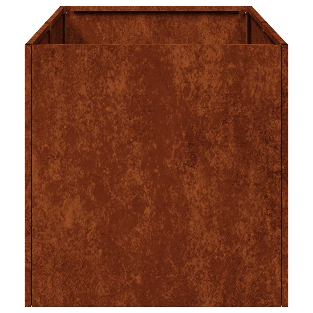 Fioriera Arrugginita 40x80x40 cm in Acciaio Corten