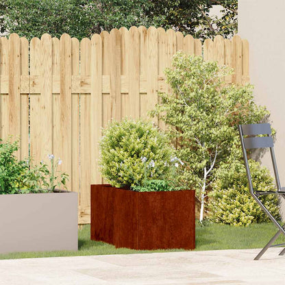 Fioriera Arrugginita 40x80x40 cm in Acciaio Corten
