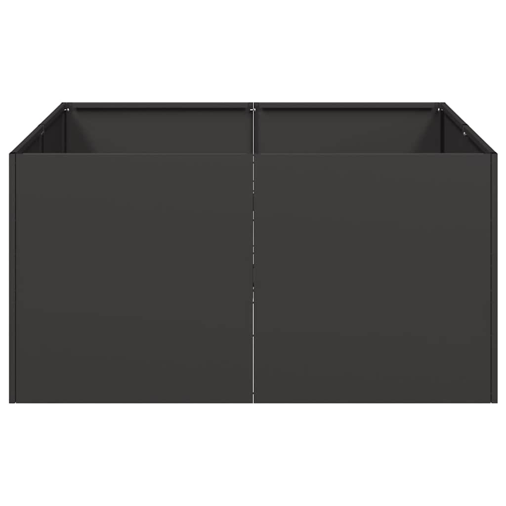 Fioriera Nera 80x80x40 cm in Acciaio Laminato a Freddo