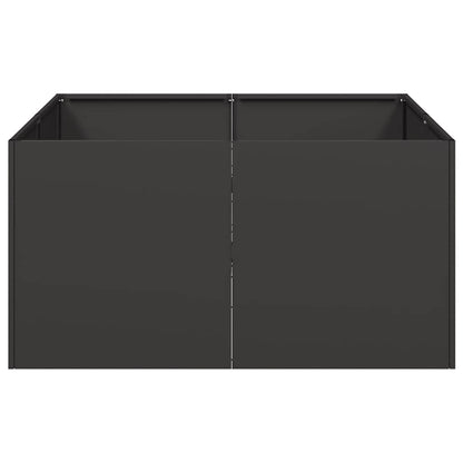 Fioriera Nera 80x80x40 cm in Acciaio Laminato a Freddo