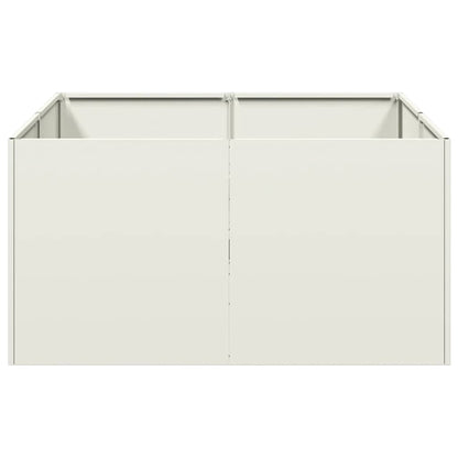 Fioriera Bianca 80x80x40 cm in Acciaio Laminato a Freddo
