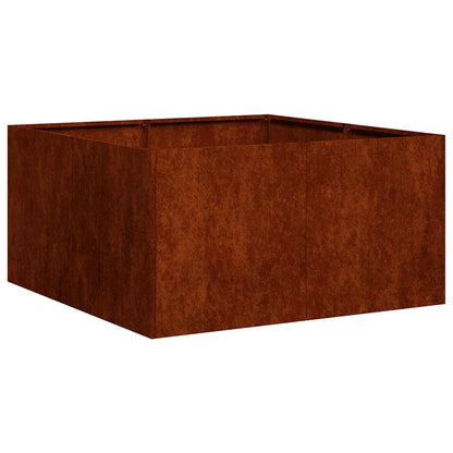 Fioriera Arrugginita 80x80x40 cm in Acciaio Corten
