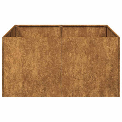 Fioriera Arrugginita 80x80x40 cm in Acciaio Corten