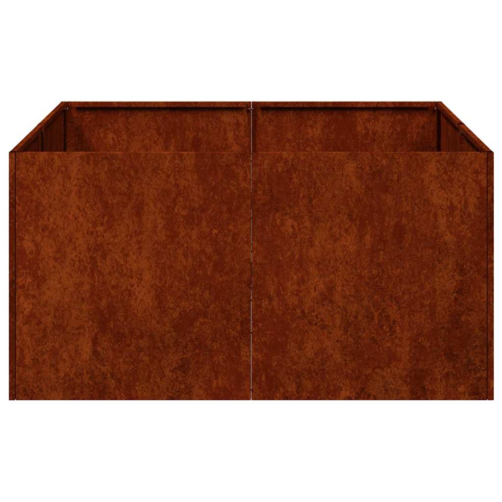 Fioriera Arrugginita 80x80x40 cm in Acciaio Corten