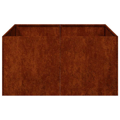 Fioriera Arrugginita 80x80x40 cm in Acciaio Corten