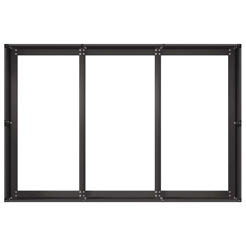Fioriera Nera 120x80x40 cm in Acciaio