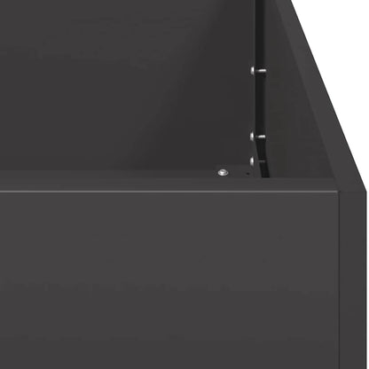 Fioriera Nera 120x80x40 cm in Acciaio