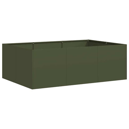 Fioriera Verde Oliva 120x80x40 cm in Acciaio - homemem39