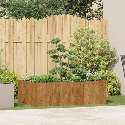 Fioriera Arrugginita 120x80x40 cm in Acciaio Corten