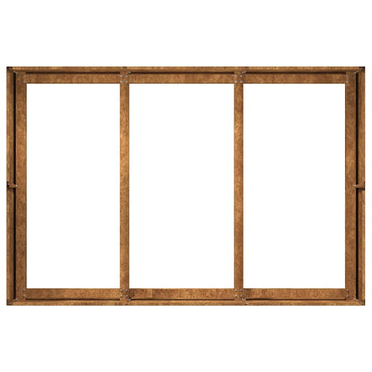 Fioriera Arrugginita 120x80x40 cm in Acciaio Corten