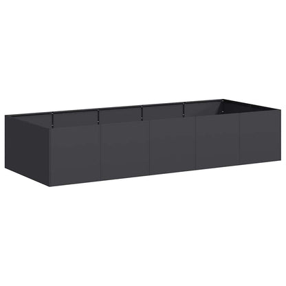 Fioriera Nera 200x80x40 cm in Acciaio