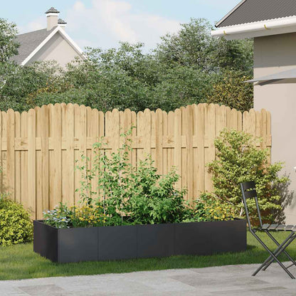 Fioriera Nera 200x80x40 cm in Acciaio