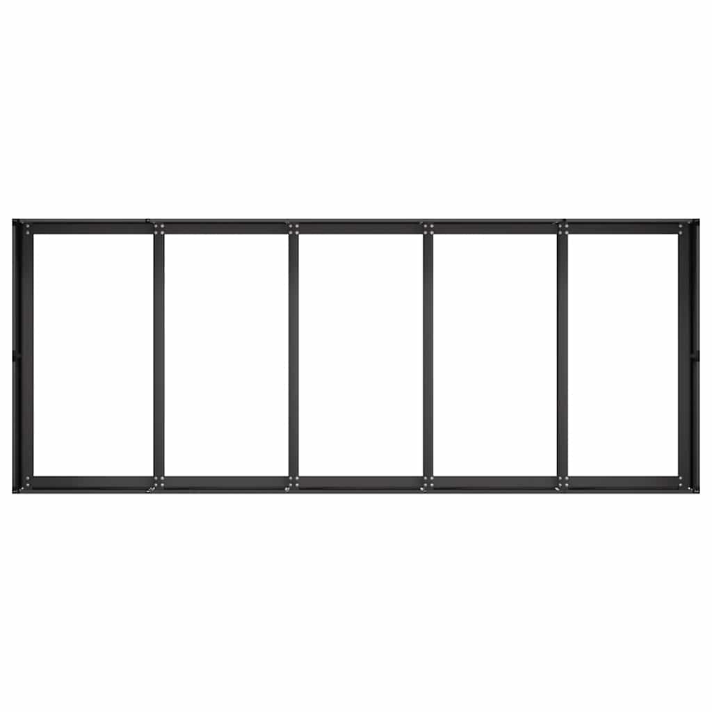 Fioriera Nera 200x80x40 cm in Acciaio - homemem39