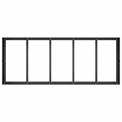 Fioriera Nera 200x80x40 cm in Acciaio - homemem39