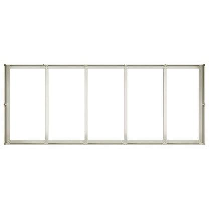 Fioriera Bianca 200x80x40 cm in Acciaio - homemem39