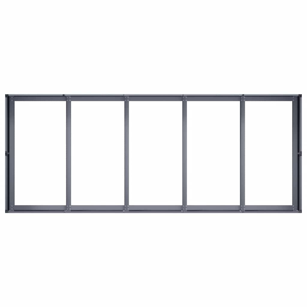 Fioriera Antracite 200x80x40 cm in Acciaio - homemem39