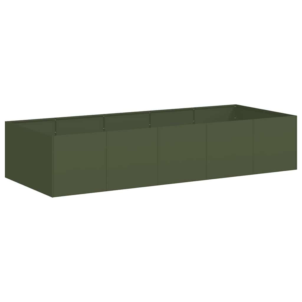 Fioriera Verde Oliva 200x80x40 cm in Acciaio