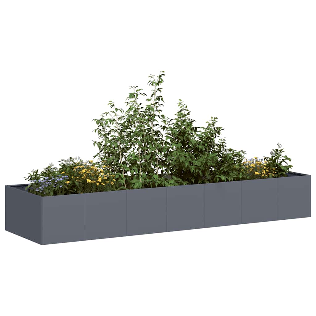 Fioriera Antracite 280x80x40 cm in Acciaio