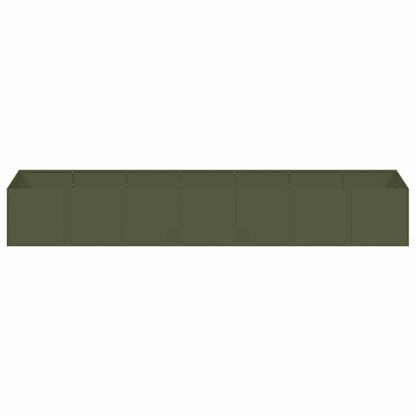 Fioriera Verde Oliva 280x80x40 cm in Acciaio