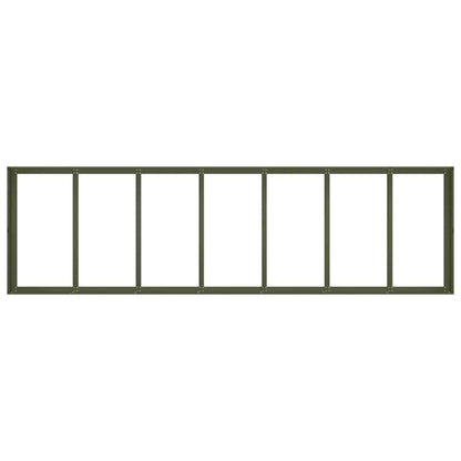 Fioriera Verde Oliva 280x80x40 cm in Acciaio